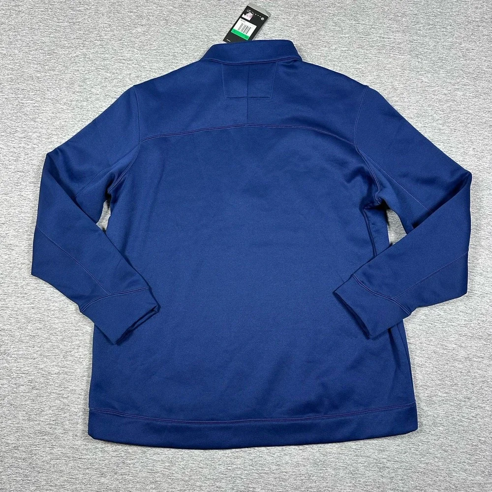 Nike Golf Pullover Mens Size XL Blue Therma Fit 1/4 Zip Long Sleeve NEW